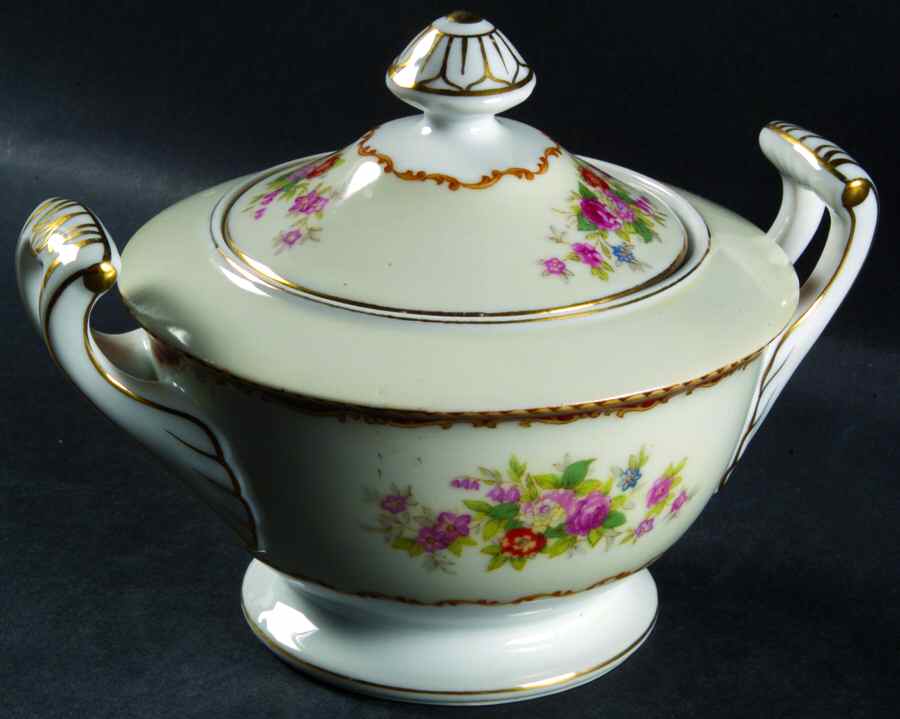 Red Traditional Sugar Bowl & Lid by Jyoto-1