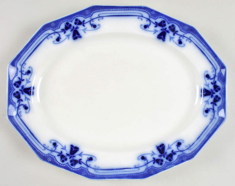 Royston (Gold Trim) 12" Oval Serving Platter by Johnson Brothers-1
