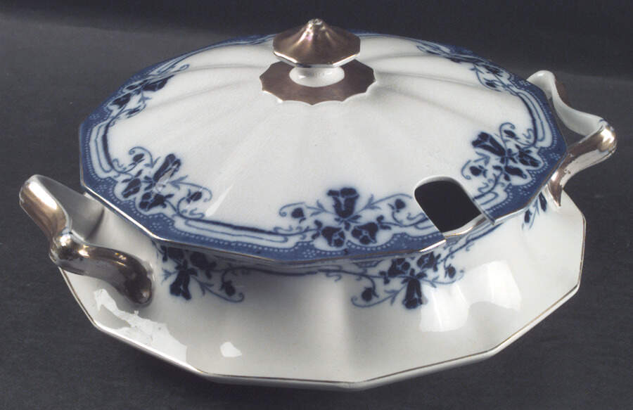 Royston (Gold Trim) Tureen &  Lid by Johnson Brothers-1