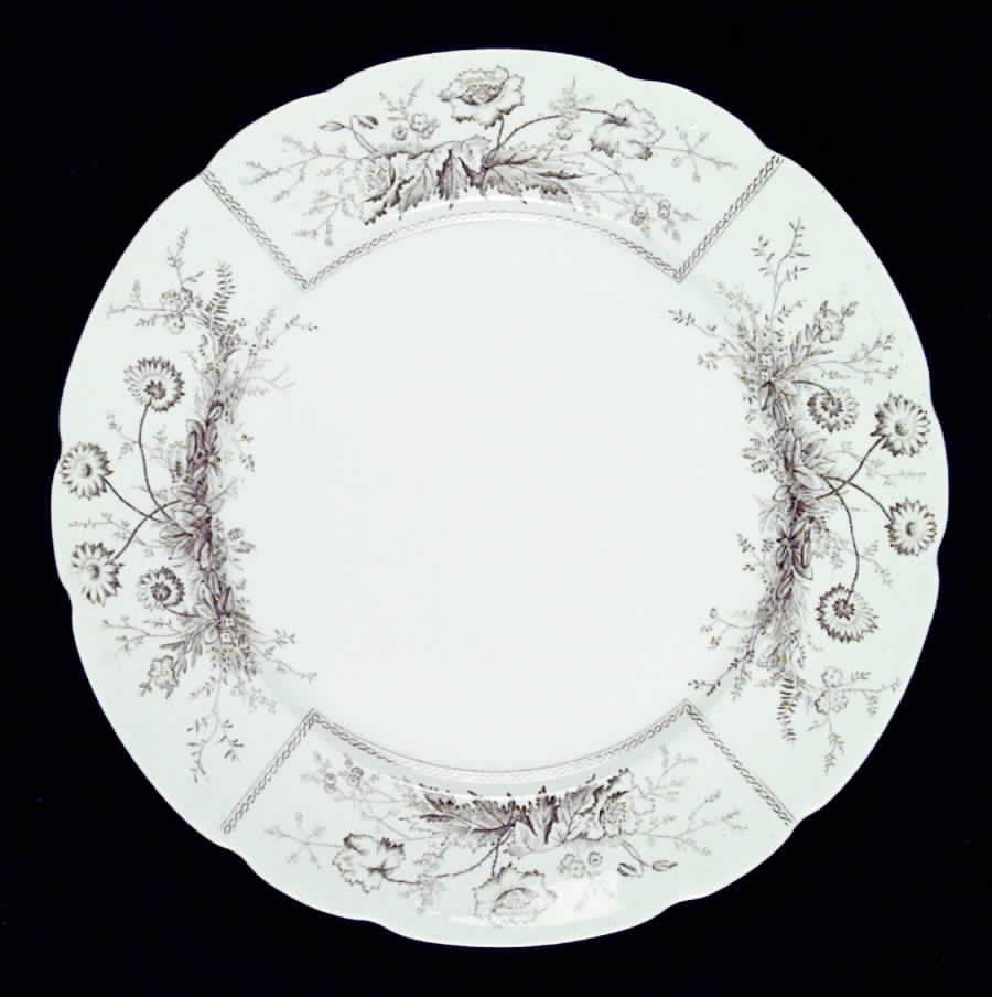 Sylvan Brown (Scalloped) Dinner Plate by Johnson Brothers-1