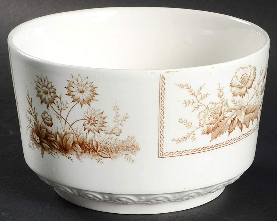 Sylvan Brown (Scalloped) Cranberry Bowl by Johnson Brothers-1