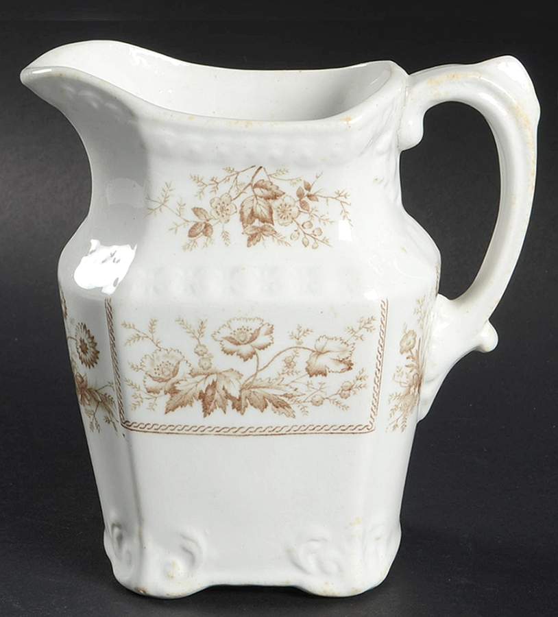 Sylvan Brown (Scalloped) Creamer by Johnson Brothers-1