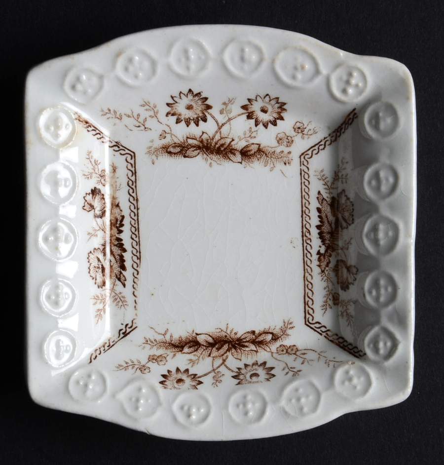Sylvan Brown (Scalloped) Butter Pat by Johnson Brothers-1