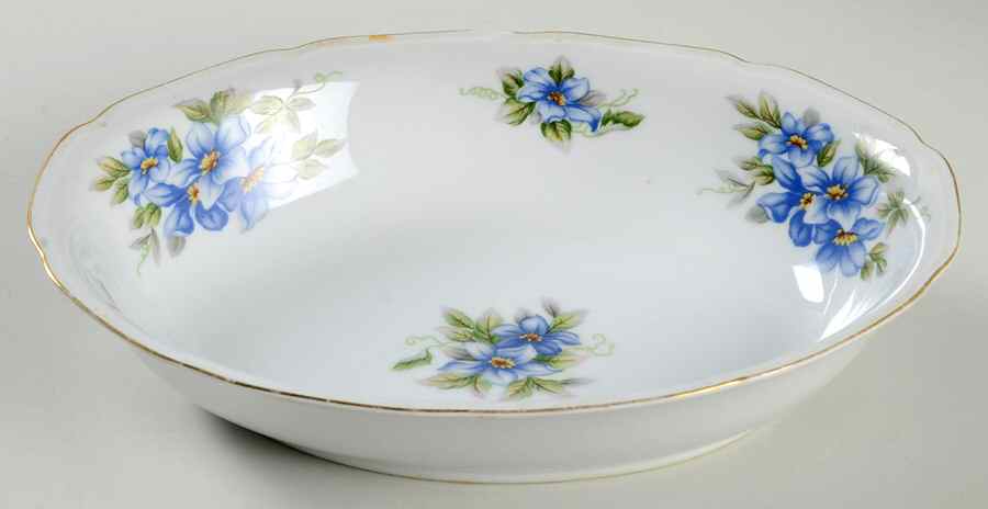 Blue Violet 10" Oval Vegetable Bowl by ACI-1