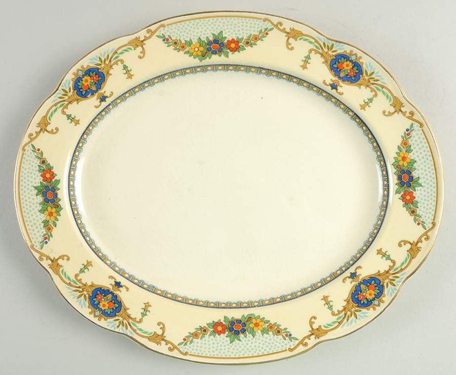 The Barclay 11" Oval Serving Platter by George Jones & Sons-1