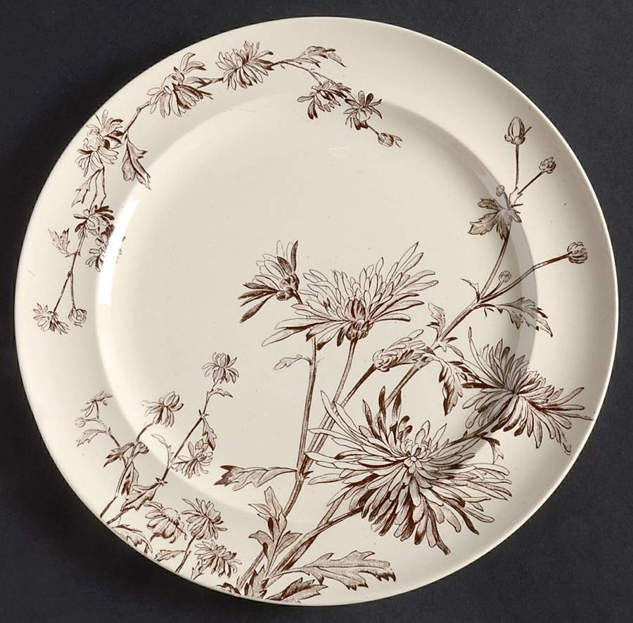 Chrysanthemum Luncheon Plate by George Jones & Sons-1