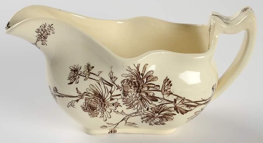 Chrysanthemum Gravy Boat by George Jones & Sons-1