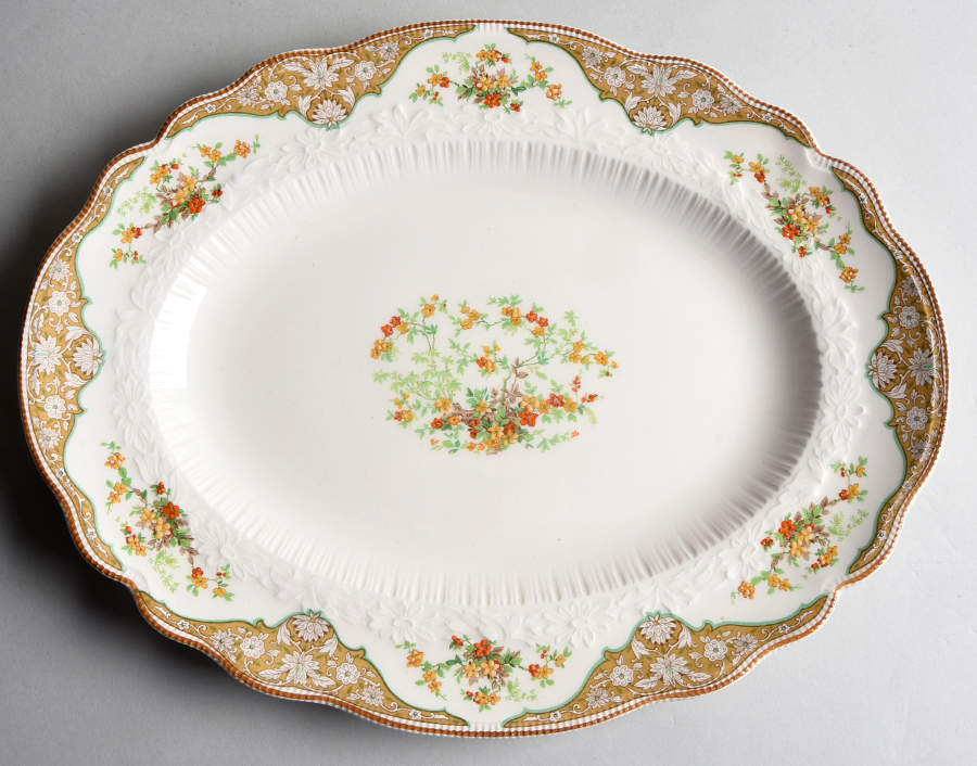 Mentone 12" Oval Serving Platter by Johnson Brothers-1