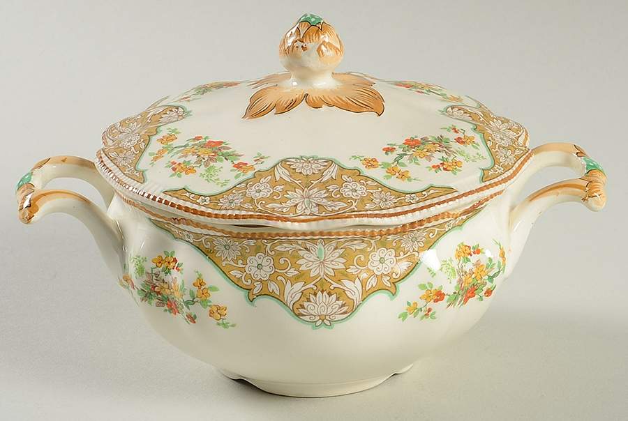 Mentone Sugar Bowl & Lid by Johnson Brothers-1
