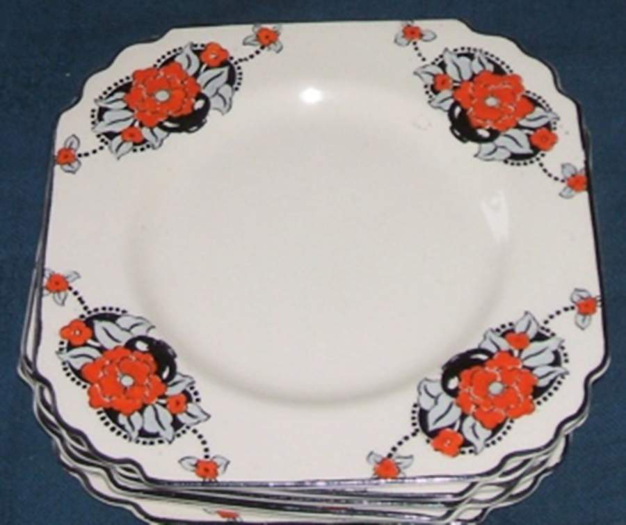 27580 Square Salad Plate by George Jones & Sons-1