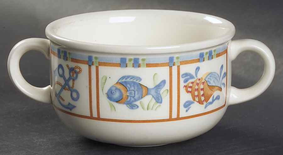 Seaside Flat Cream Soup Bowl by Johnson Brothers-1