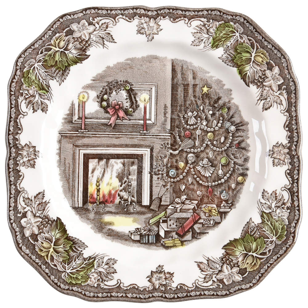 Friendly Village, The (Christmas) Square Salad Plate by Johnson Brothers-1