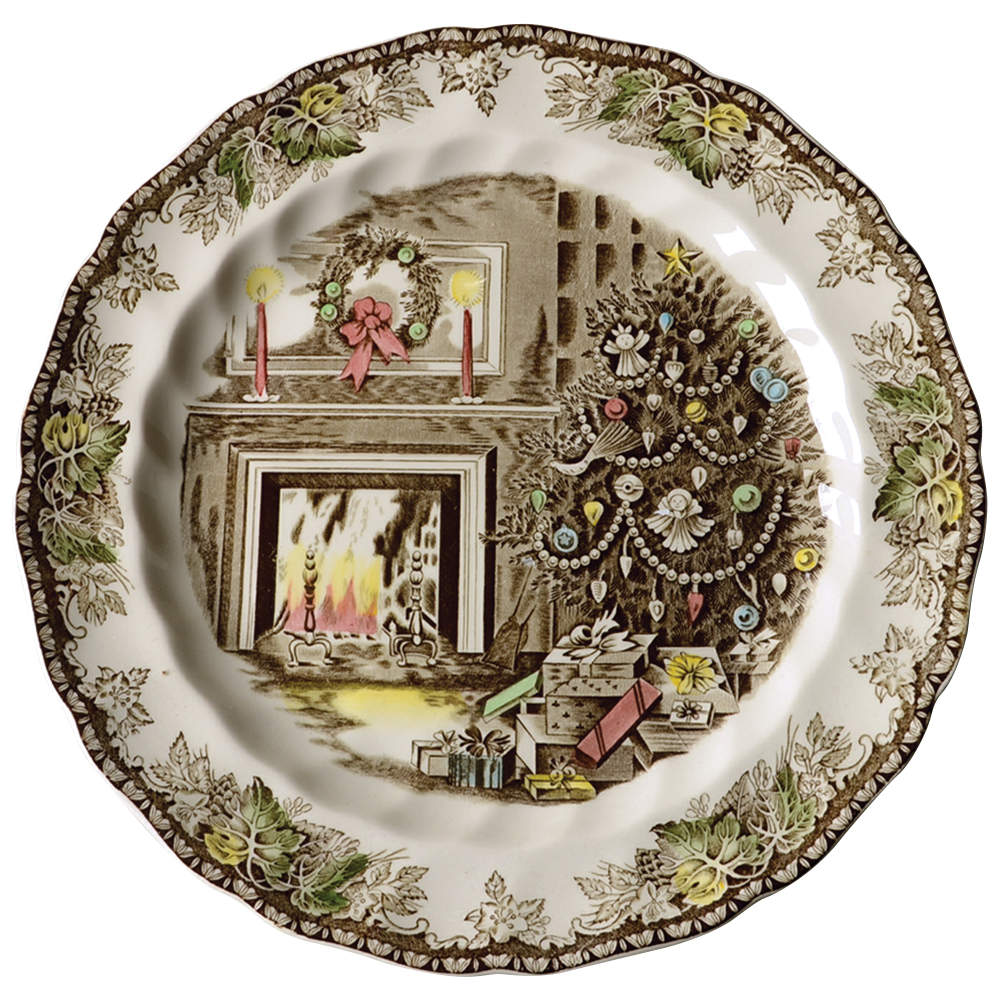 Friendly Village, The (Christmas) 12" Chop Plate (Round Platter) by Johnson Brothers-1