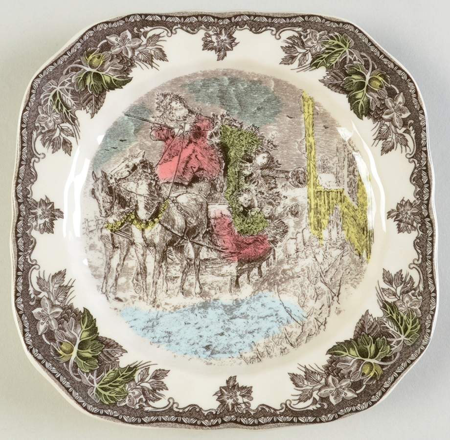 Friendly Village, The (Christmas) Square Accent Salad Plate by Johnson Brothers-1