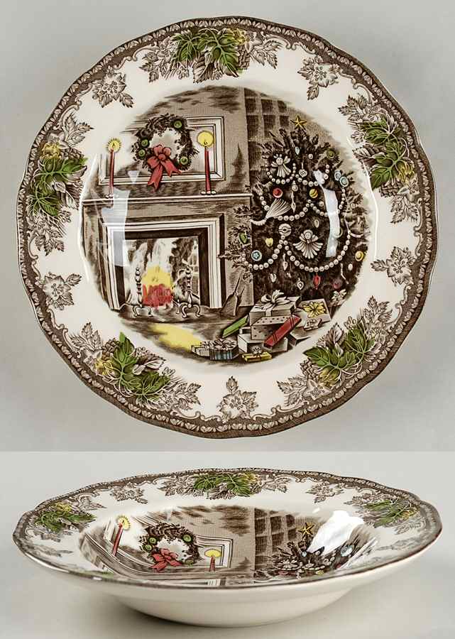 Friendly Village, The (Christmas) Rim Soup Bowl by Johnson Brothers-1