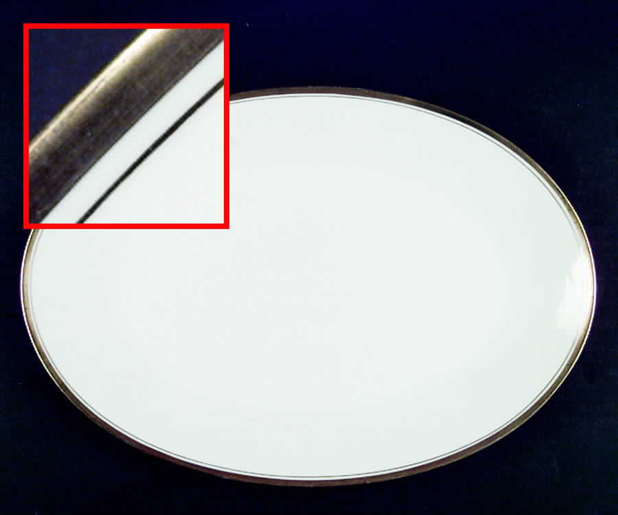 Contempo Gold 14" Oval Serving Platter by Japan-1