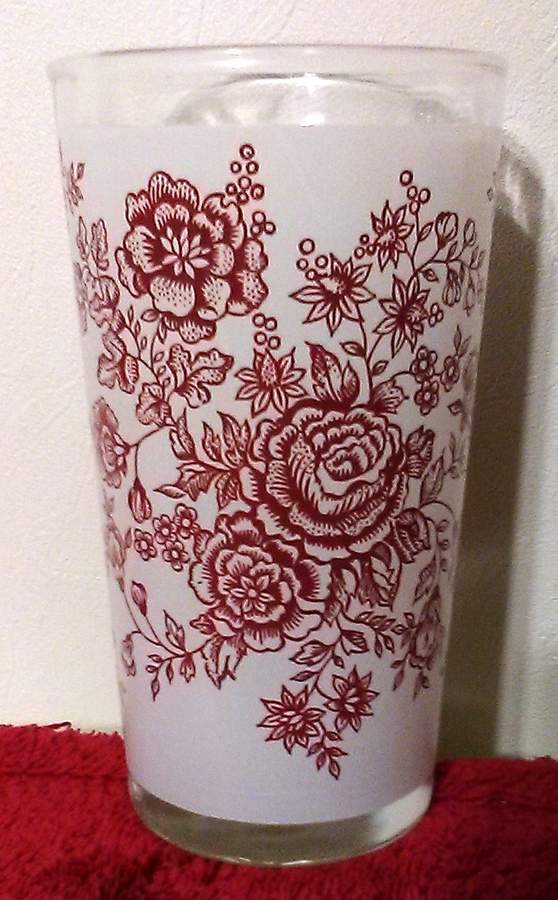 Pink Sussex Glassware Highball by Nasco (Japan)-1
