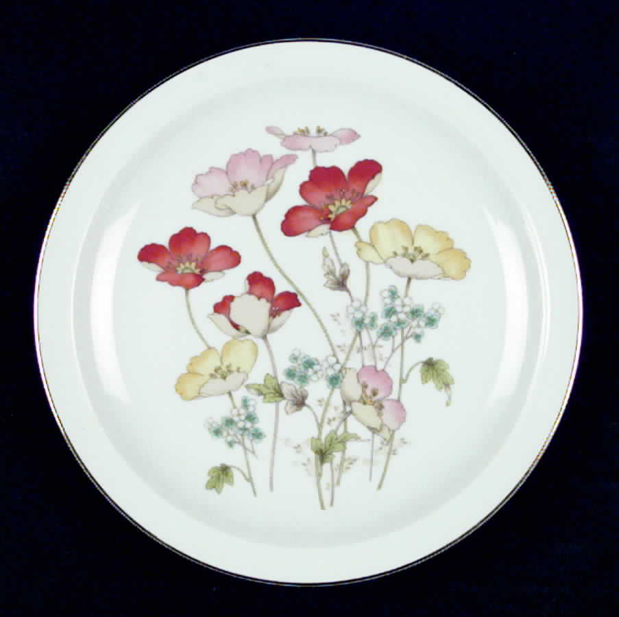 Painted Poppy Salad Plate by Japan-1