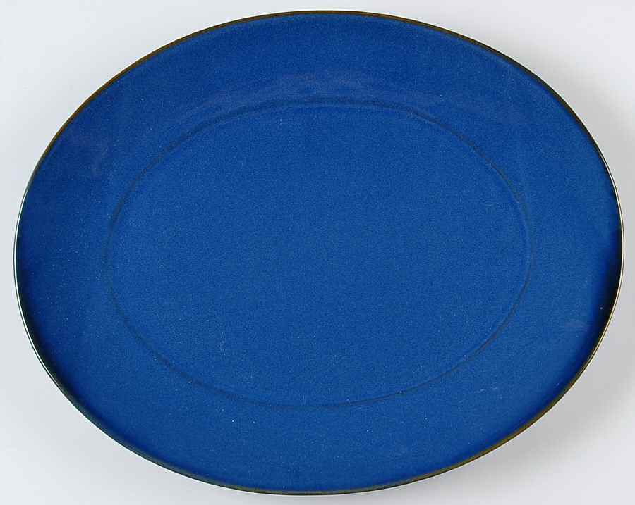 Variations Cobalt Blue 15" Oval Serving Platter by JCPenney-1