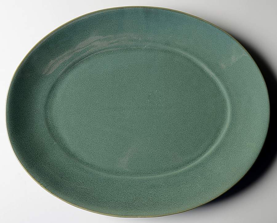 Variations Sage Stone (Green) 15" Oval Serving Platter by JCPenney-1