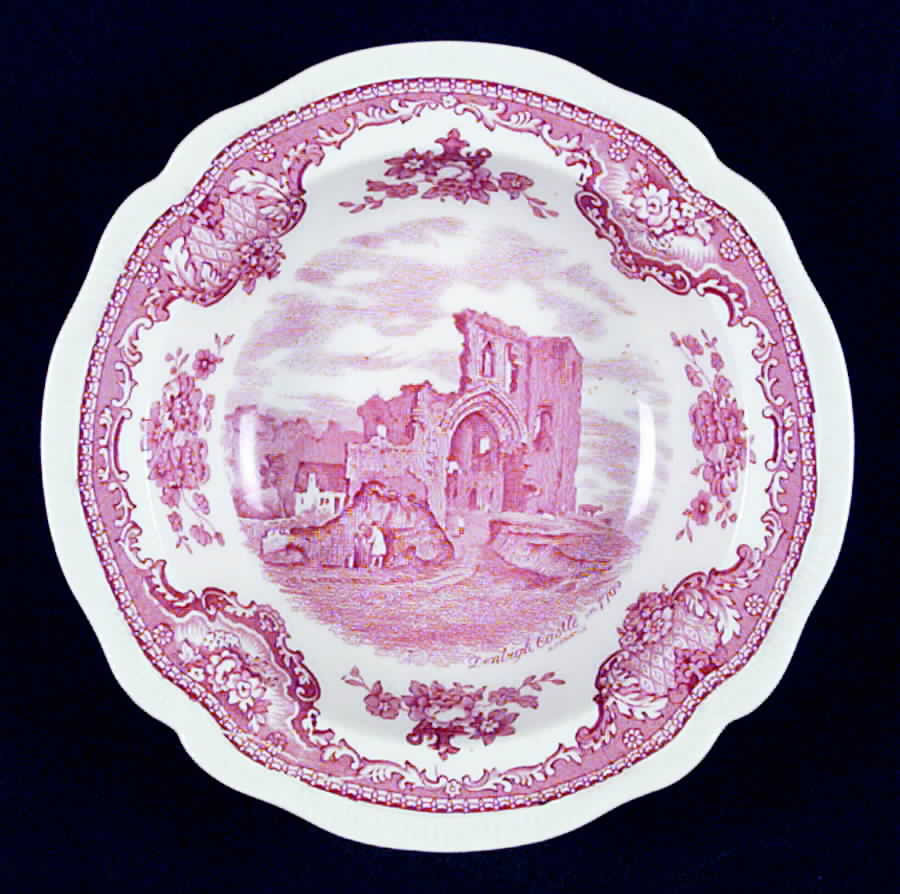 Old Britain Castles Pink (Ribbed Edge) Rim Cereal Bowl by Johnson Brothers-1