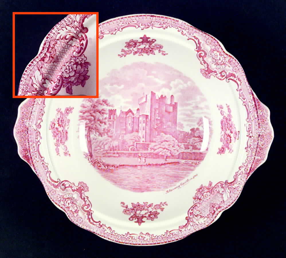 Old Britain Castles Pink (Ribbed Edge) Round Vegetable No Lid by Johnson Brothers-1