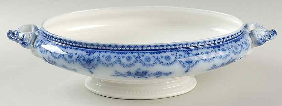 Dorothy Flow Blue Oval Vegetable No Lid by Johnson Brothers-1