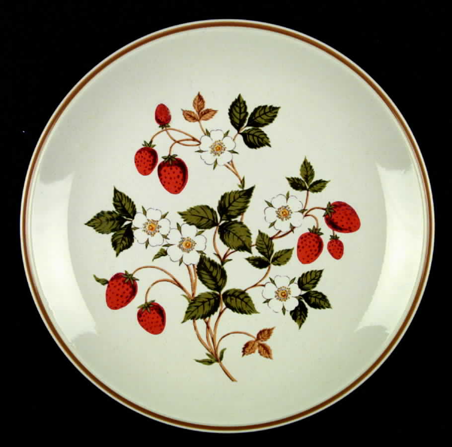 Strawberries N Cream (Coupe Quarter Inch Rim) Dinner Plate by Japan-1