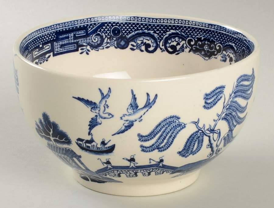 Willow Blue (Black & Blue Backstamps, Older) Cranberry Bowl by Johnson Brothers-1