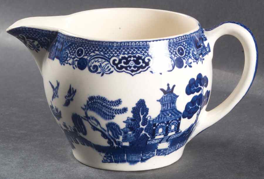 Willow Blue (Black & Blue Backstamps, Older) Creamer by Johnson Brothers-1