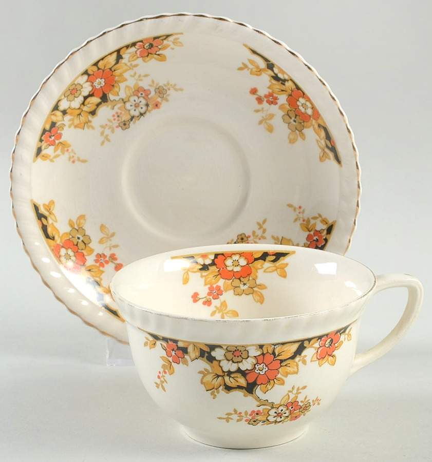JB420 Flat Cup & Saucer Set by Johnson Brothers-1