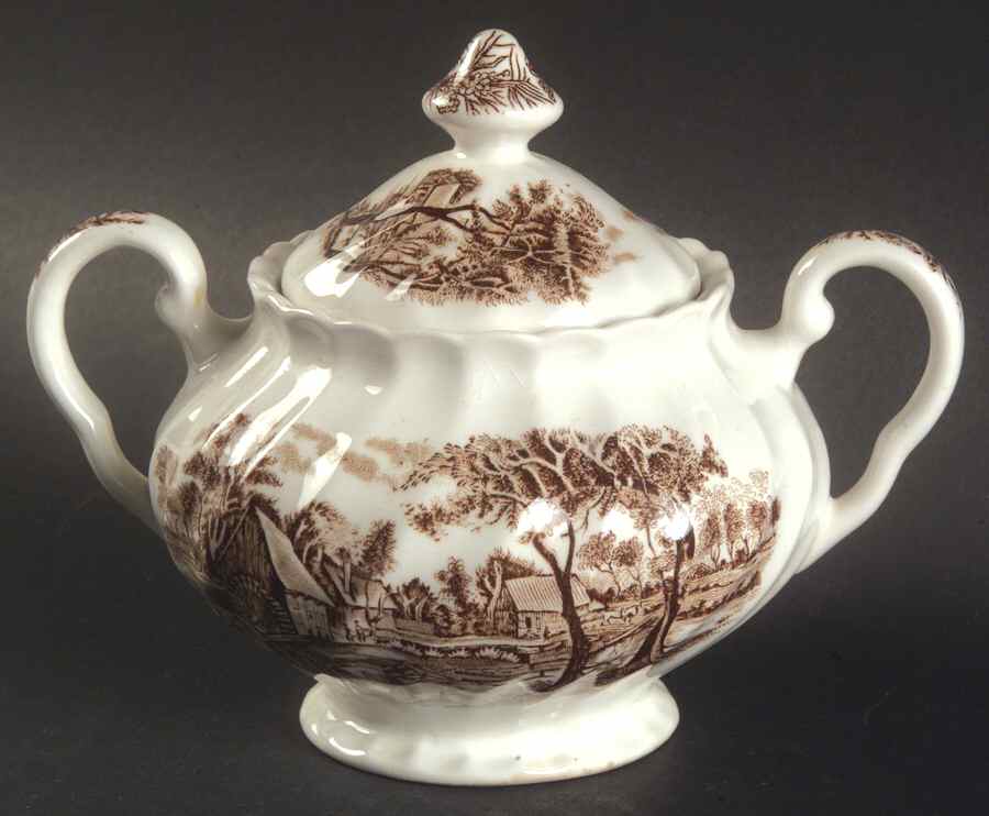 Watermill Brown Sugar Bowl & Lid by Johnson Brothers-1
