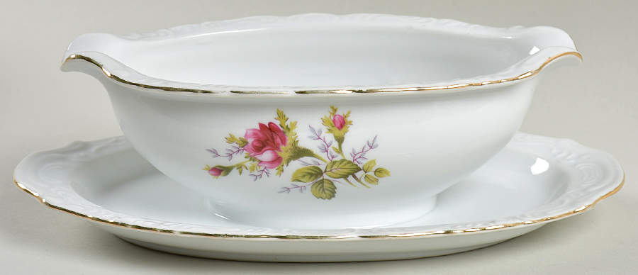 JAP135 Gravy Boat with Attached Underplate by Japan-1