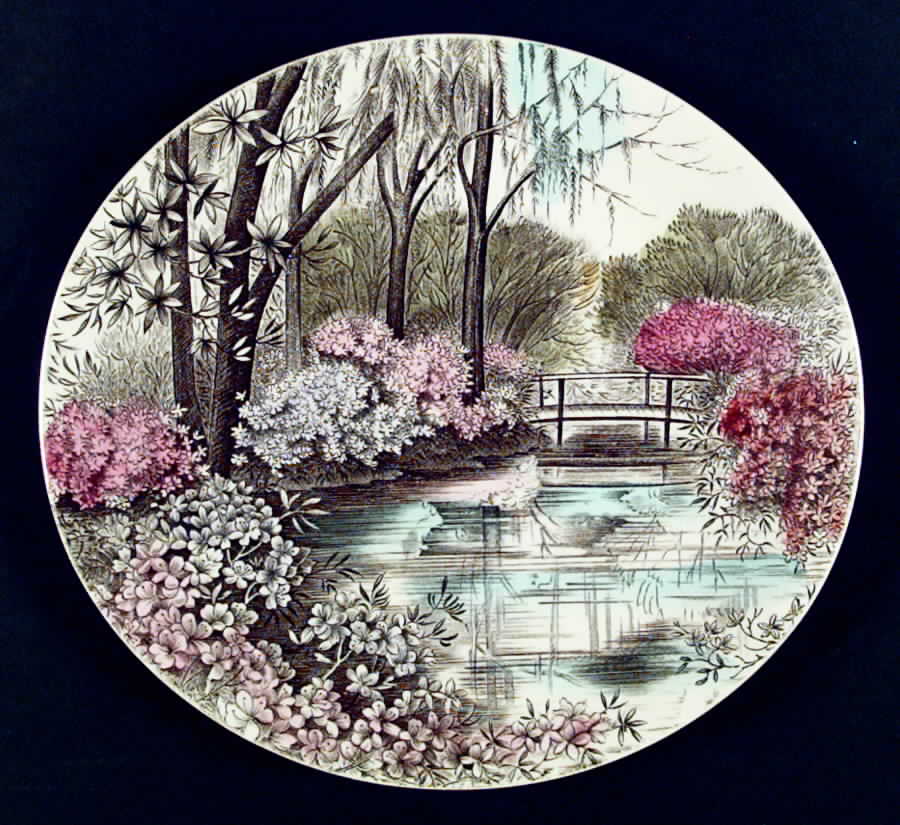 English Gardens Green Multicolor Dinner Plate by Johnson Brothers-1