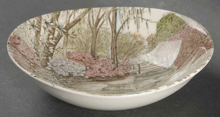 English Gardens Green Multicolor Fruit/Dessert (Sauce) Bowl by Johnson Brothers-1
