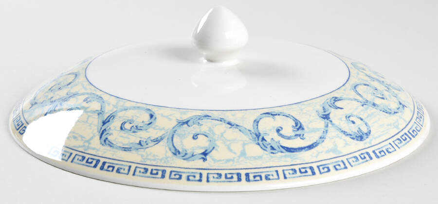 Acanthus Blue Lid for Round Vegetable by Johnson Brothers-1