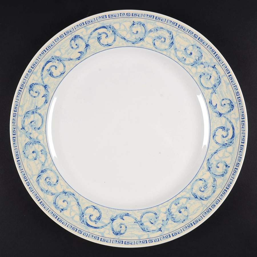 Acanthus Blue 12" Chop Plate (Round Platter) by Johnson Brothers-1