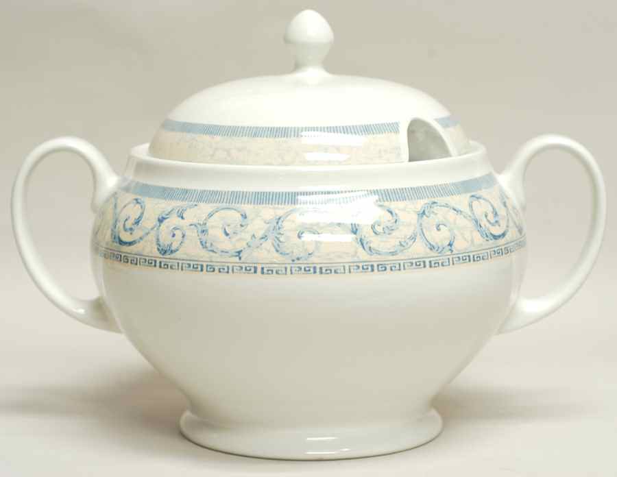 Acanthus Blue Tureen &  Lid by Johnson Brothers-1