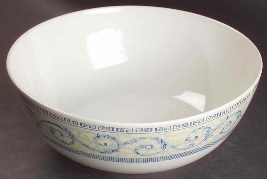 Acanthus Blue 10" Large Salad Serving Bowl by Johnson Brothers-1