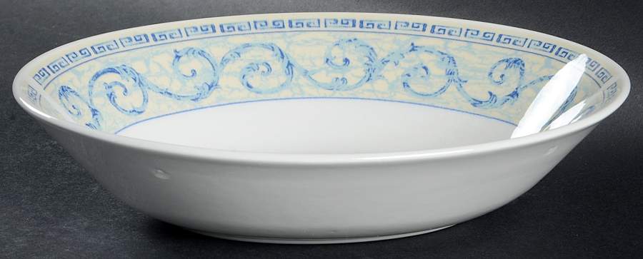 Acanthus Blue 9" Oval Vegetable Bowl by Johnson Brothers-1
