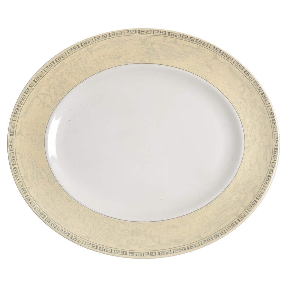 Acanthus Cream 12" Oval Serving Platter by Johnson Brothers-1