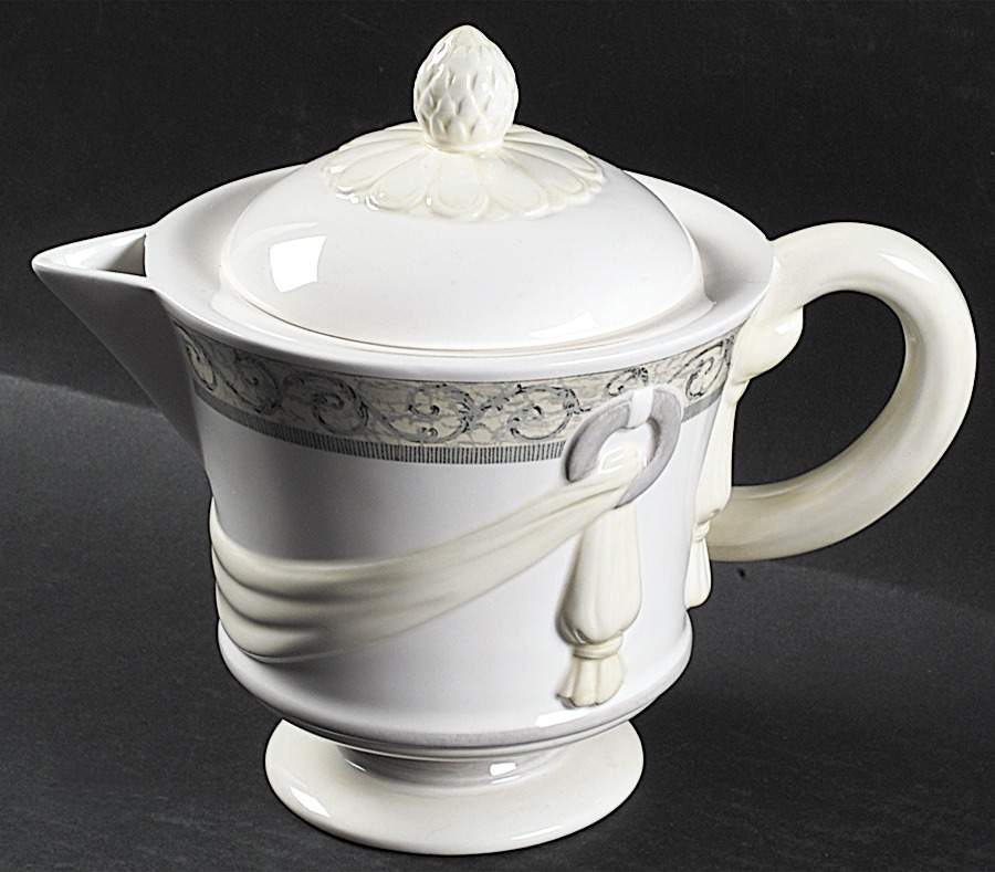 Acanthus Cream Figural Teapot & Lid by Johnson Brothers-1