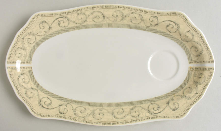 Acanthus Cream Snack Plate by Johnson Brothers-1