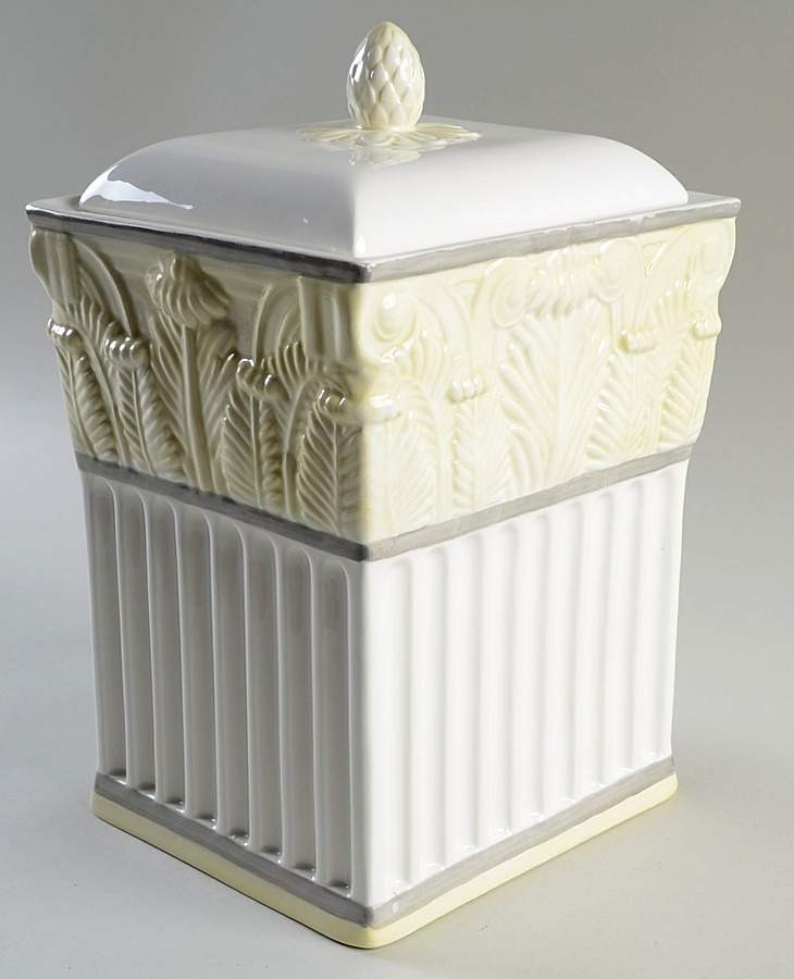 Acanthus Cream 8" Storage Jar & Lid by Johnson Brothers-1