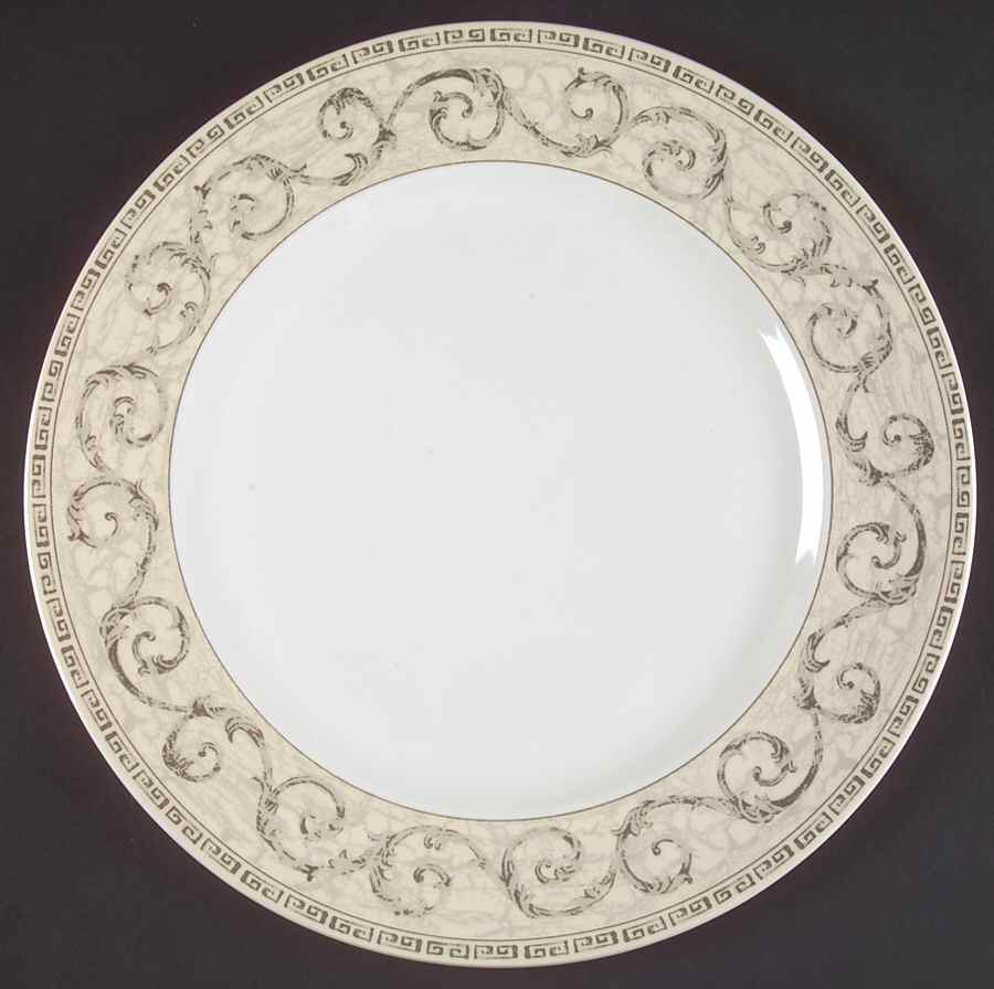 Acanthus Cream 12" Chop Plate (Round Platter) by Johnson Brothers-1