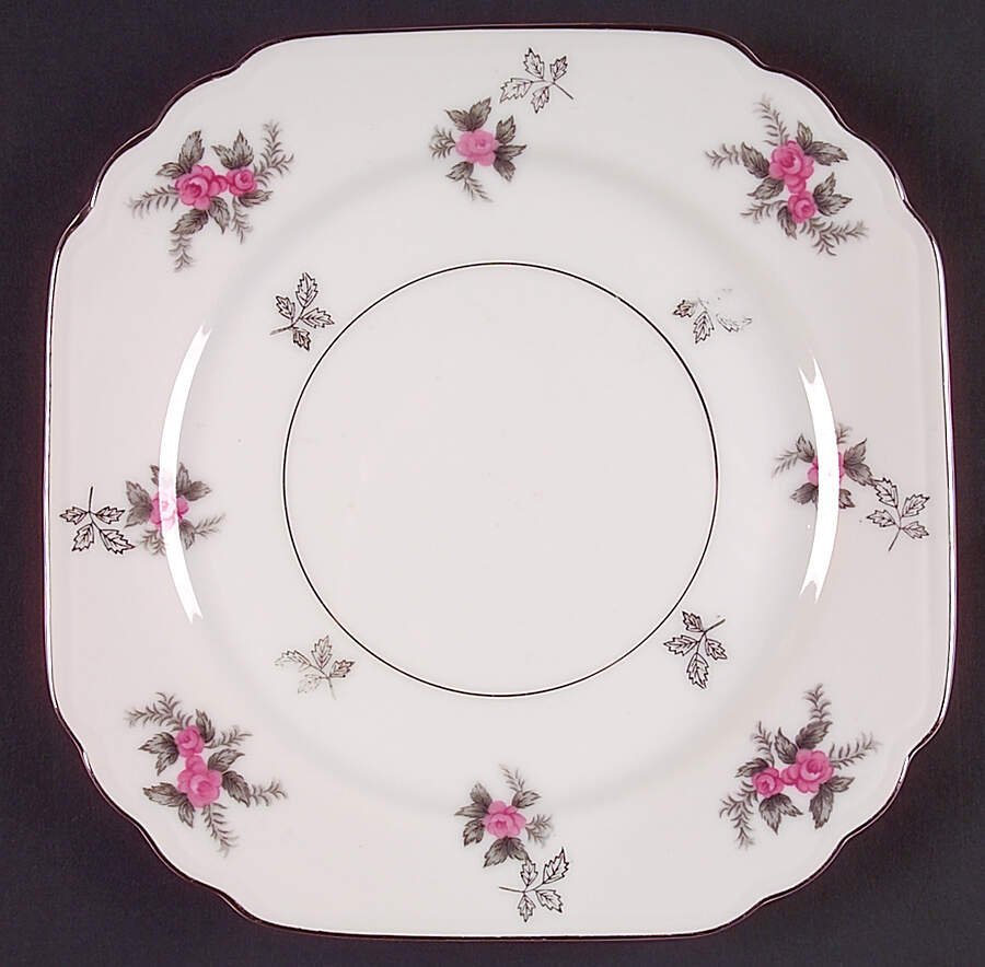 Rosette Square Salad Plate by Japan-1
