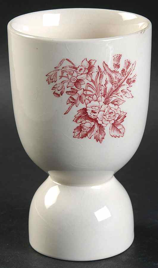 Royal Homes of Britain Red (Not Swirl) Double Egg Cup by Johnson Brothers-1