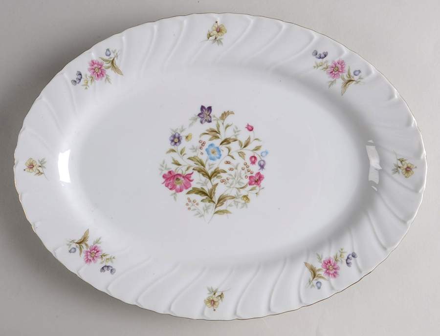 Bouquet 14" Oval Serving Platter by Japan-1