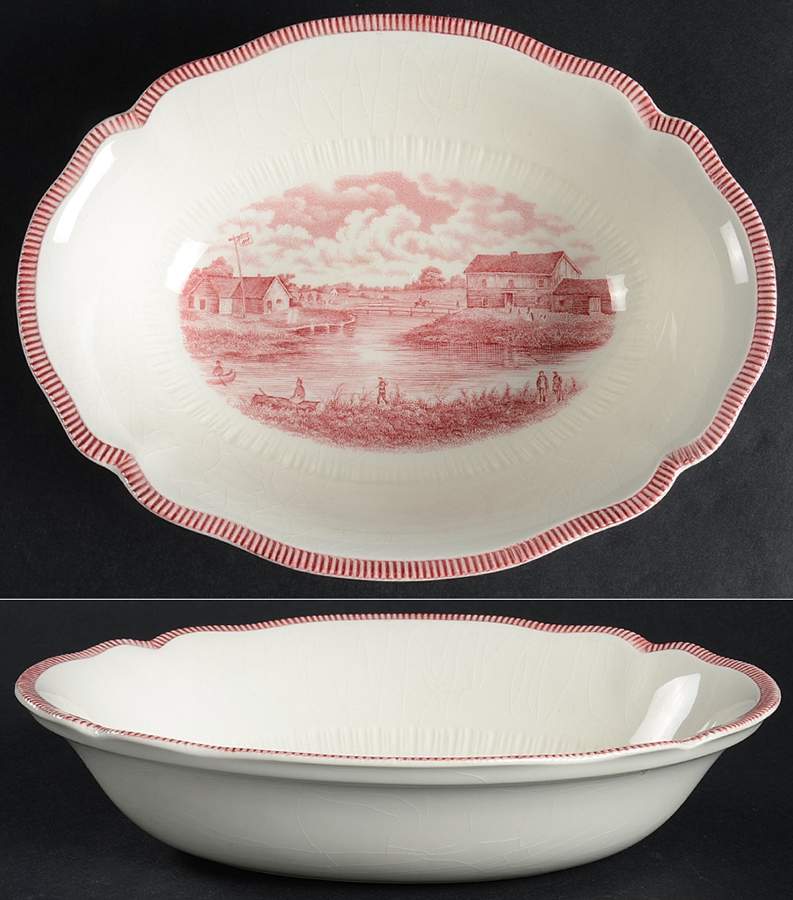 Century of Progress 9" Oval Vegetable Bowl by Johnson Brothers-1