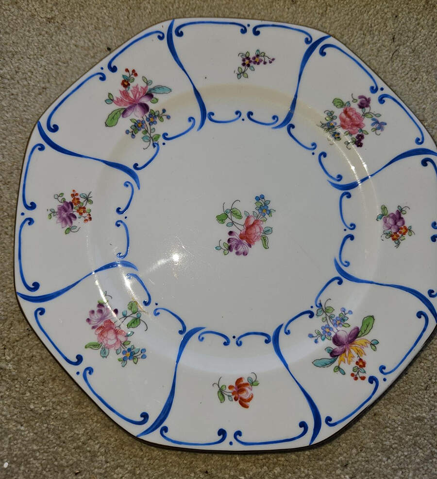 23645 Octagonal Salad Plate by George Jones & Sons-1